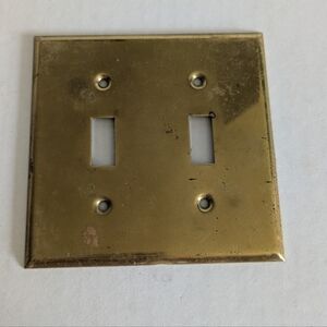 Gold Tone double light switch cover plate